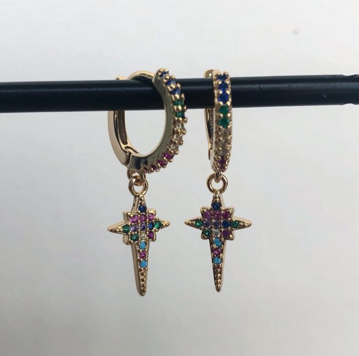 Earrings-colorful-star